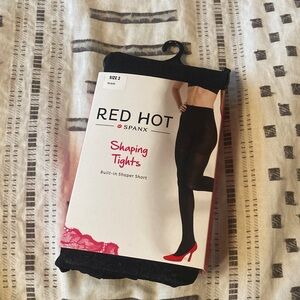 SPANX Red Hot Shaping Tights in Black Size 2